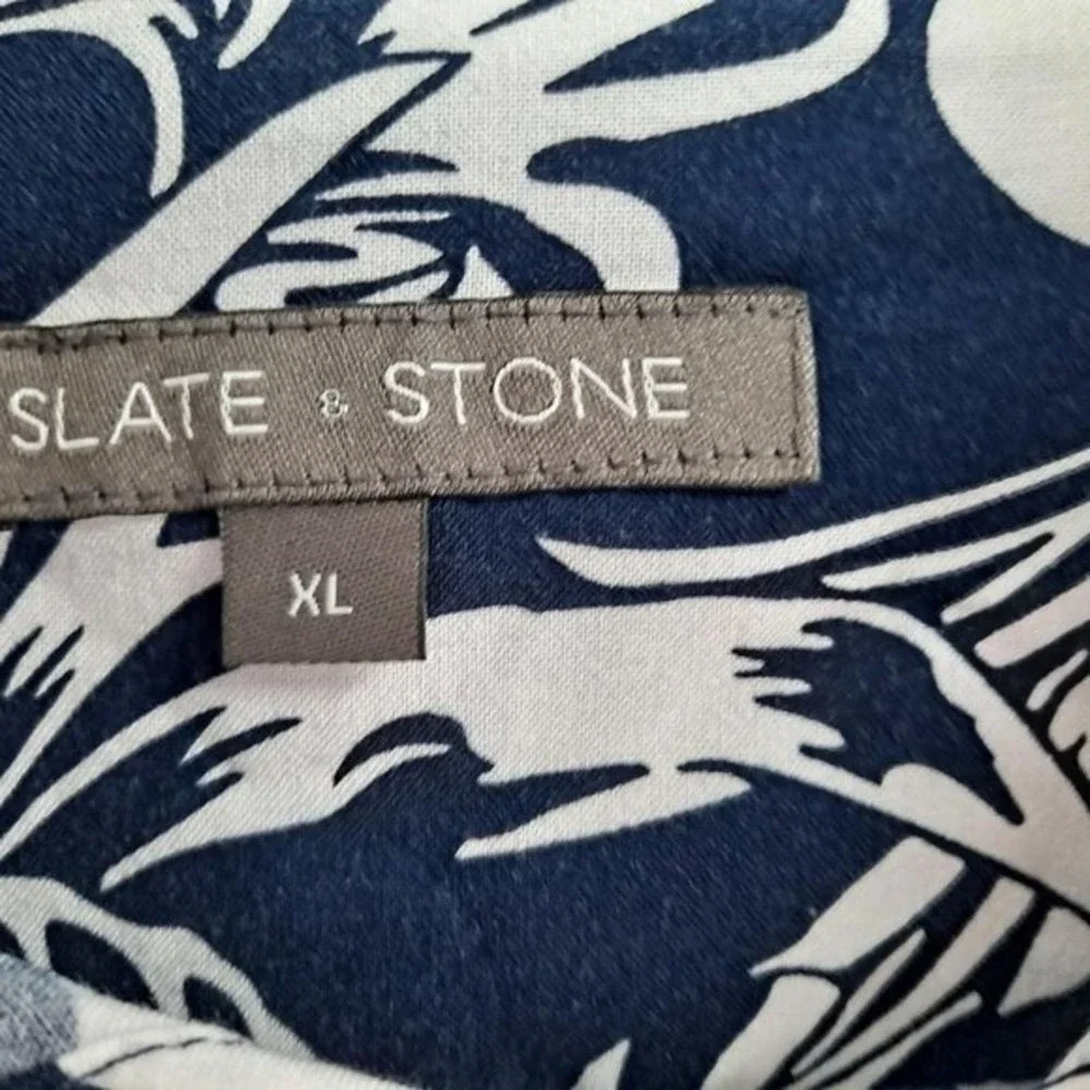 Slate and Stone Flower Hawaiian Shirt‎ Size XL